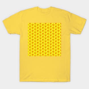 Yellow Hexagonal Pattern T-Shirt